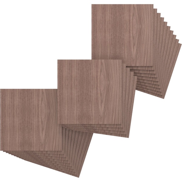 Ekena Millwork 11 3/4W x 11 3/4H x 1/4T Wood Hobby Boards, Walnut, 25PK HBW12X12X250DWA - main